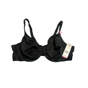 Ashley Stewart T Shirt Bra 42D Black Underwire Adjustable